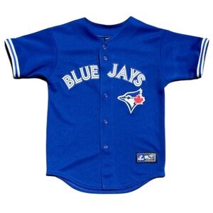 Vtg Majestic Toronto Blue Jays Jersey Made in USA Youth M Blokecore Gorpcore
